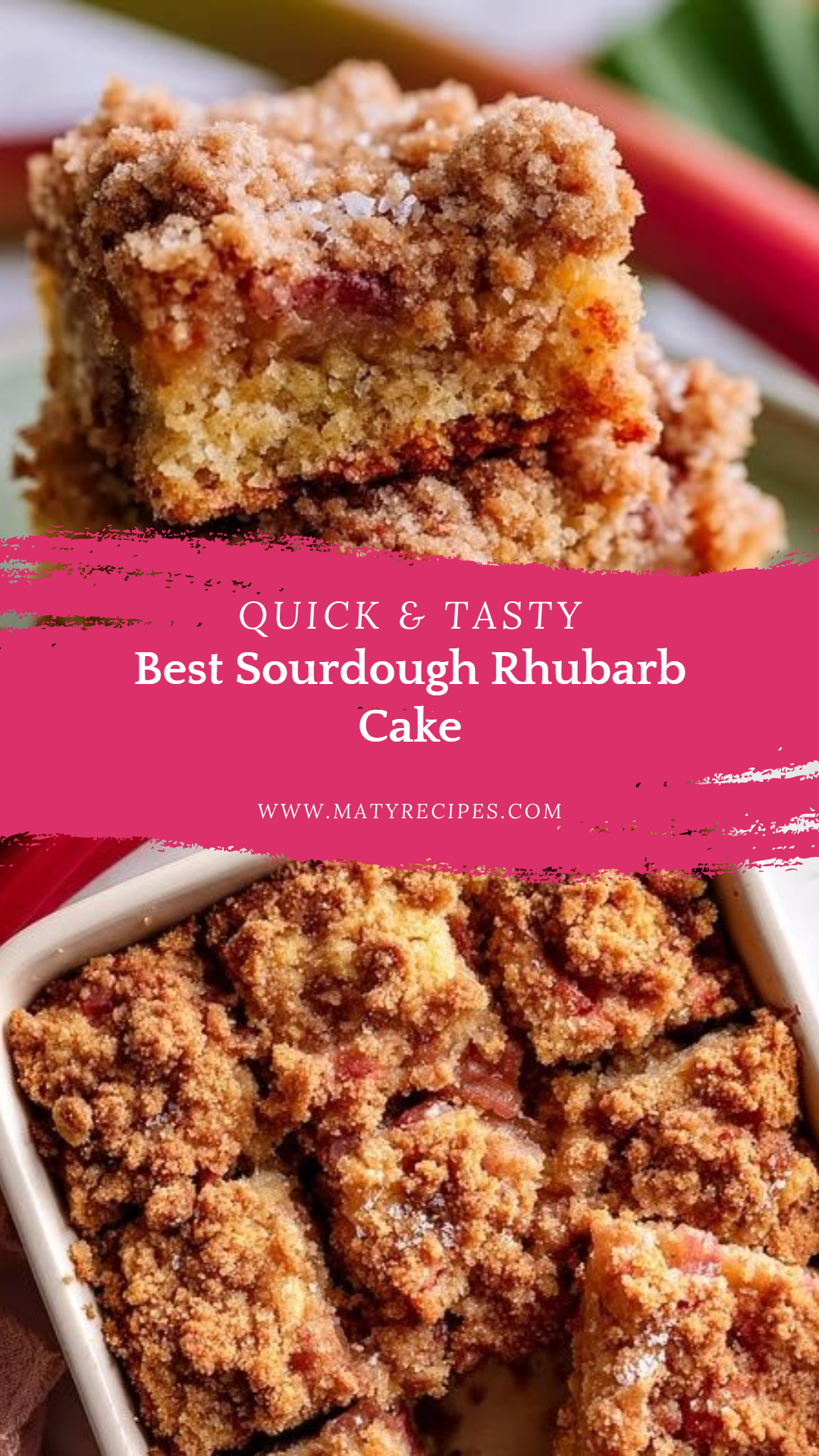 Best Sourdough Rhubarb Cake