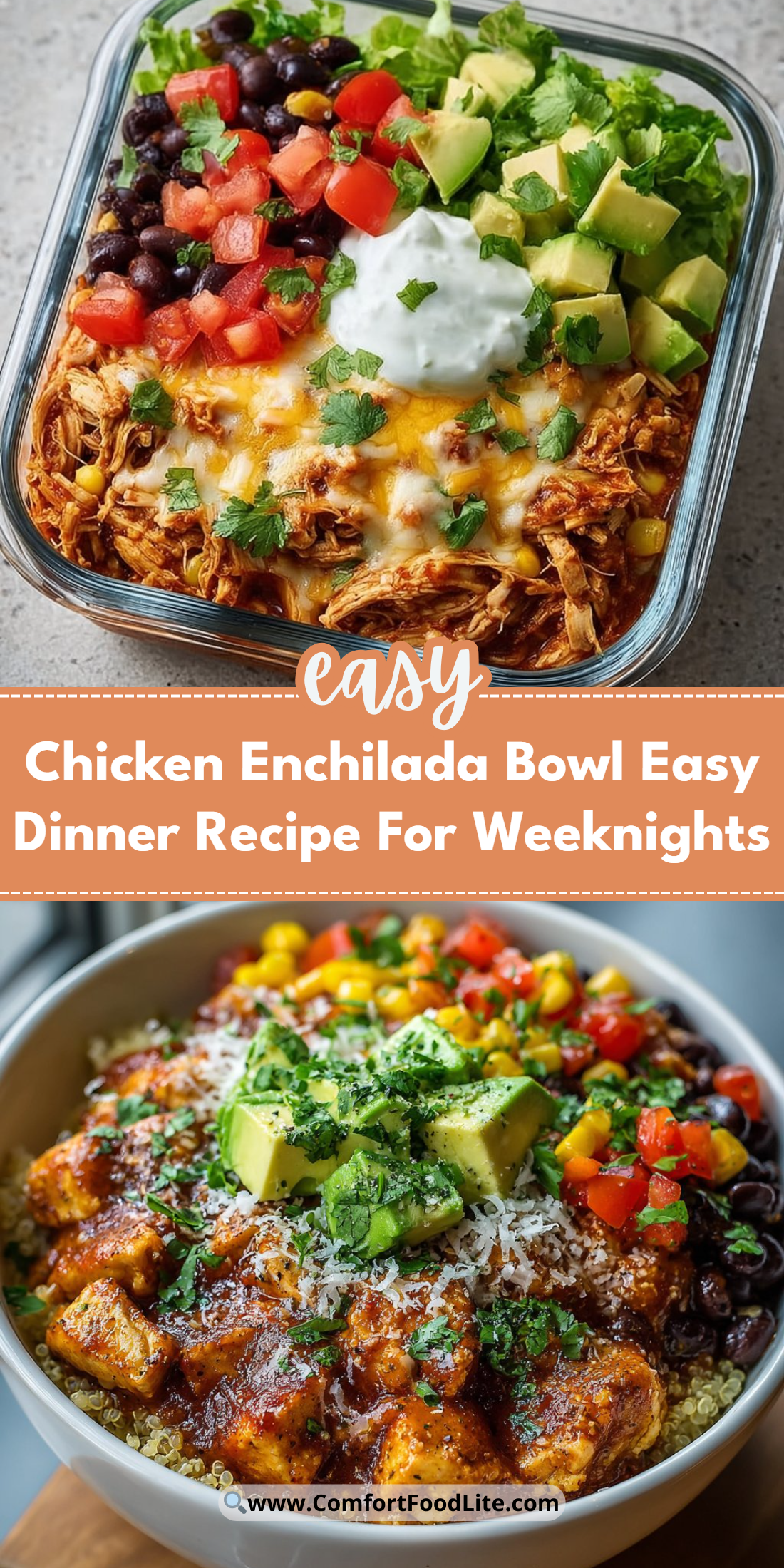 Chicken Enchilada Bowl Easy Dinner Recipe For Weeknights