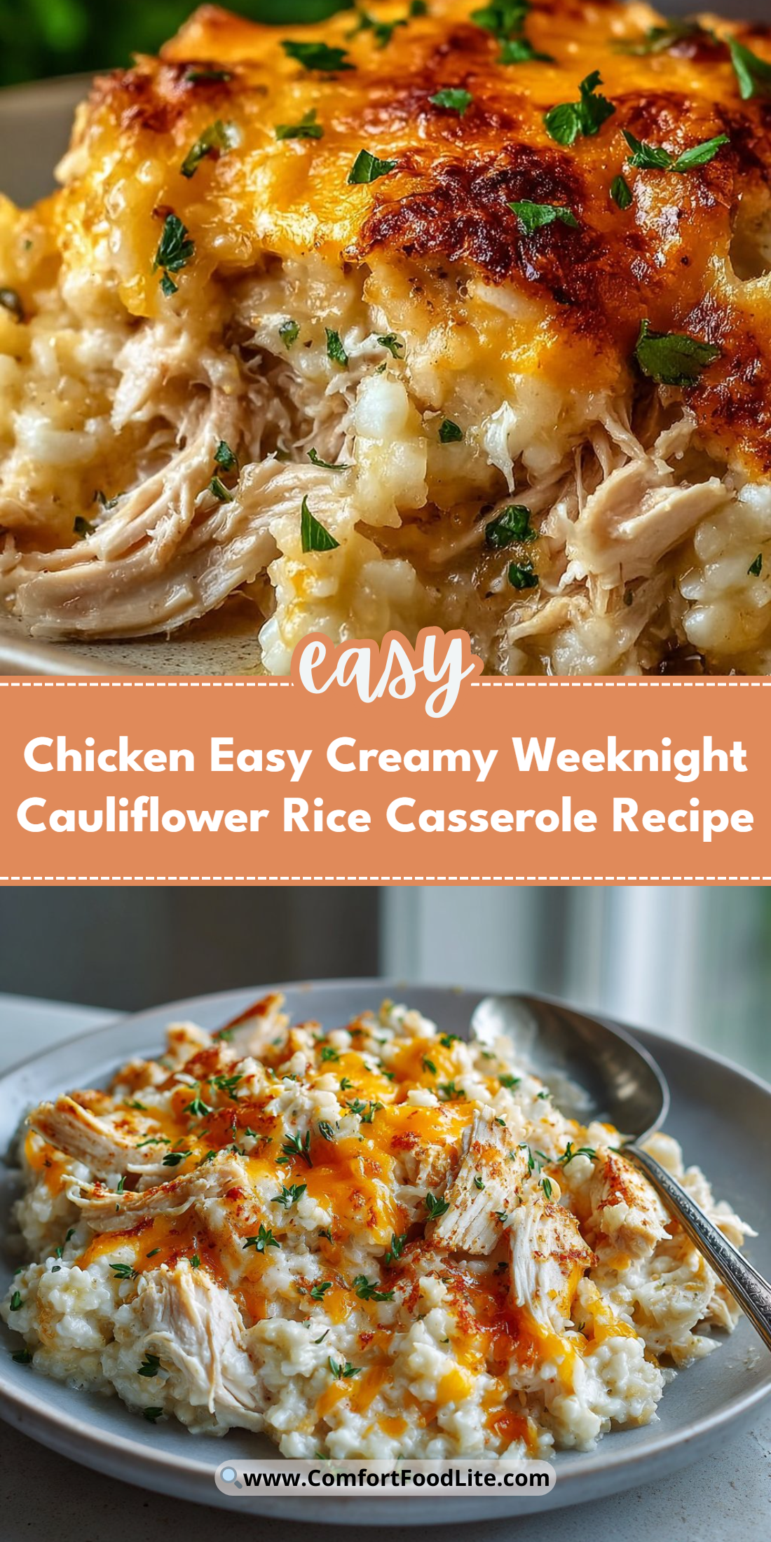 Chicken Easy Creamy Weeknight Cauliflower Rice Casserole Recipe