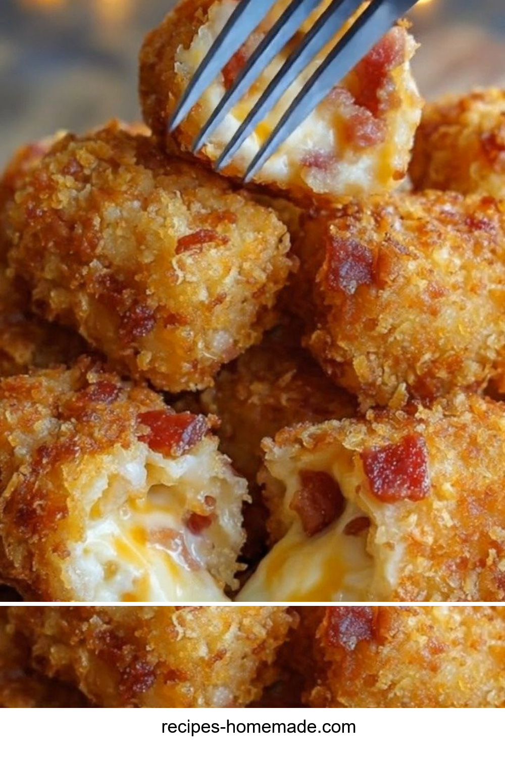 Homemade Bacon and Cheese-Stuffed Tater Tots for Easy Dinner