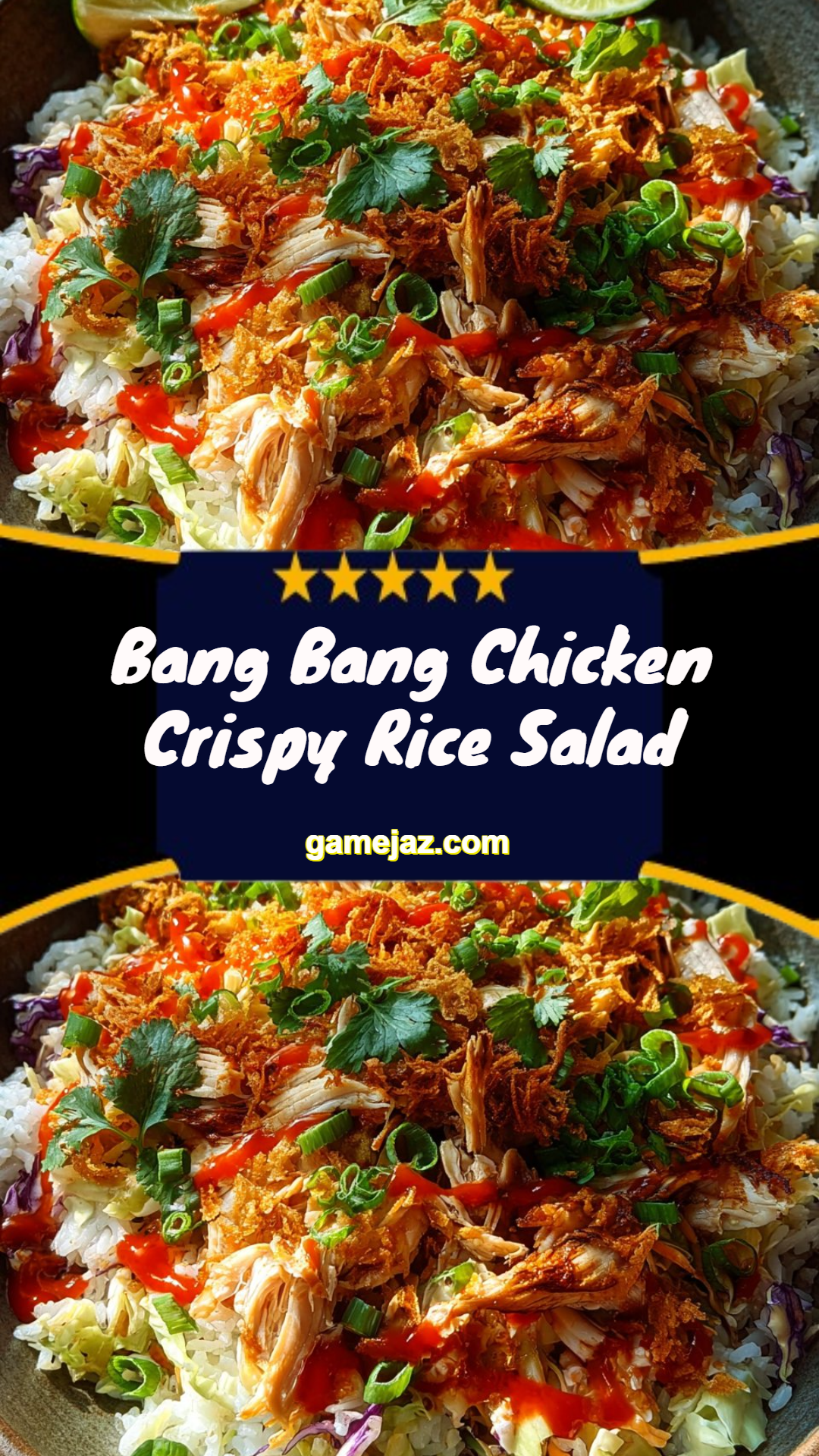 Bang Bang Chicken Crispy Rice Salad