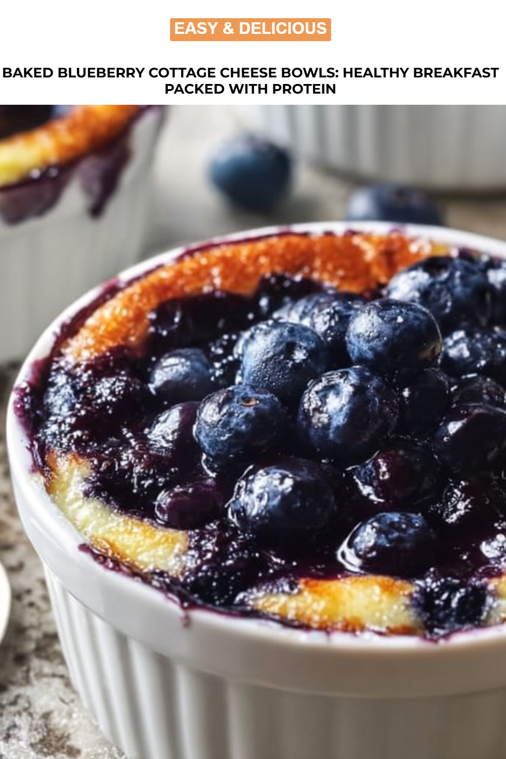 Baked Blueberry Cottage Cheese Bowls blueberry cottage cheese Baked Blueberry Cottage Cheese Bowls