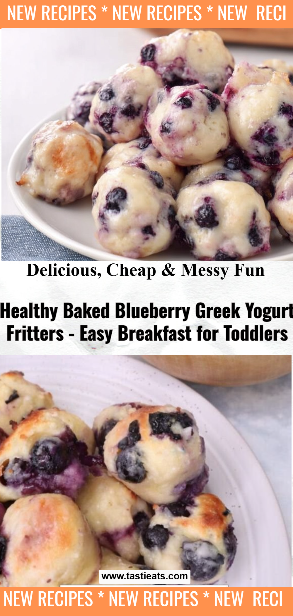 Healthy Baked Blueberry Greek Yogurt Fritters baked blueberry fritters Healthy Baked Blueberry Greek Yogurt Fritters