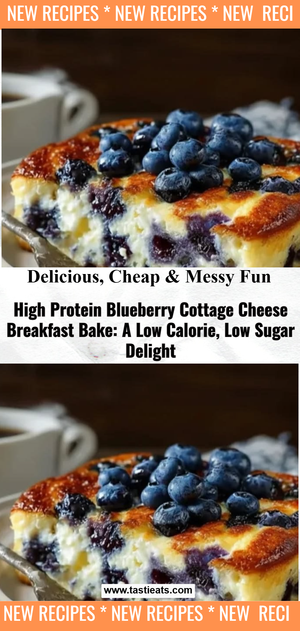 Blueberry Cottage Cheese Breakfast Bake