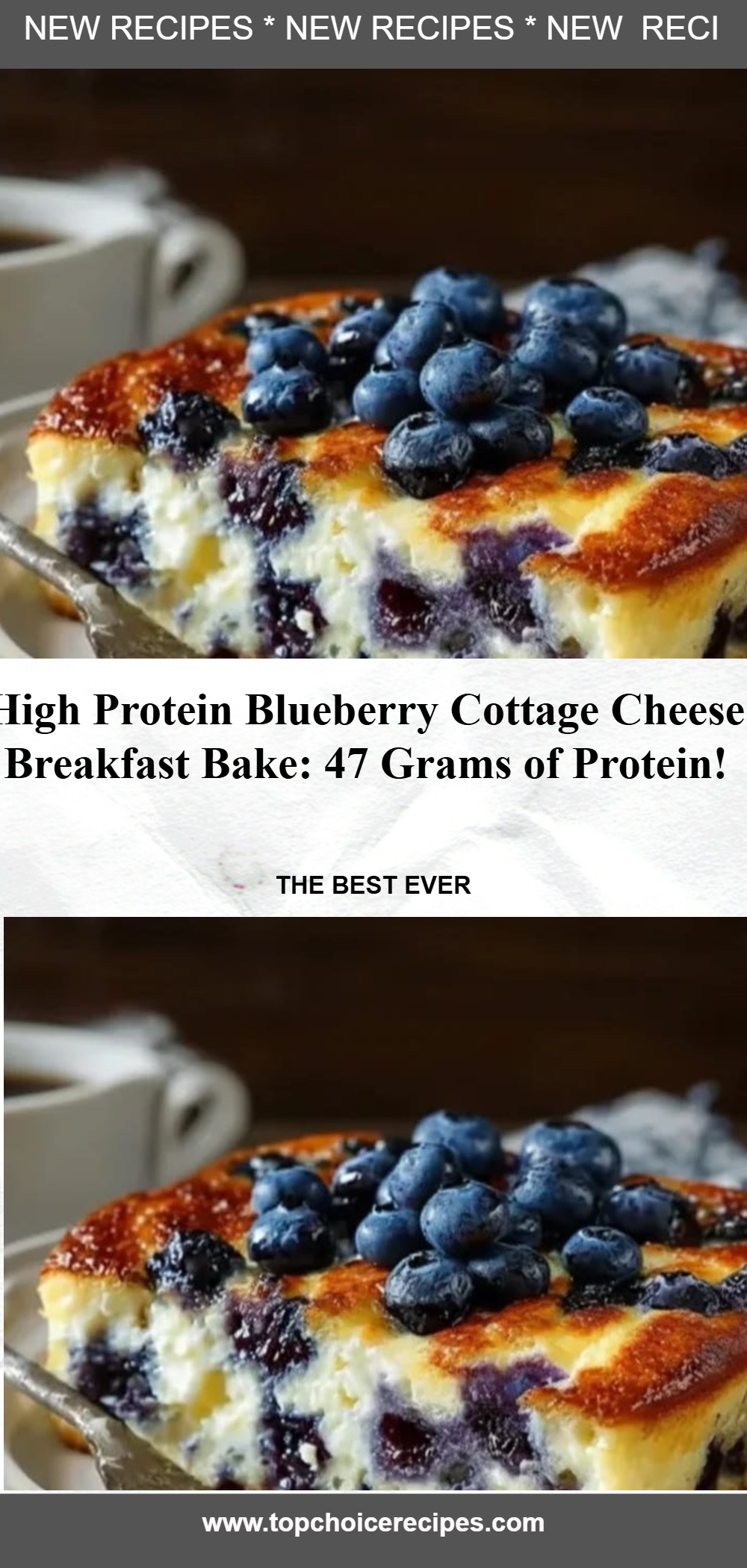 Blueberry Cottage Cheese Breakfast Bake