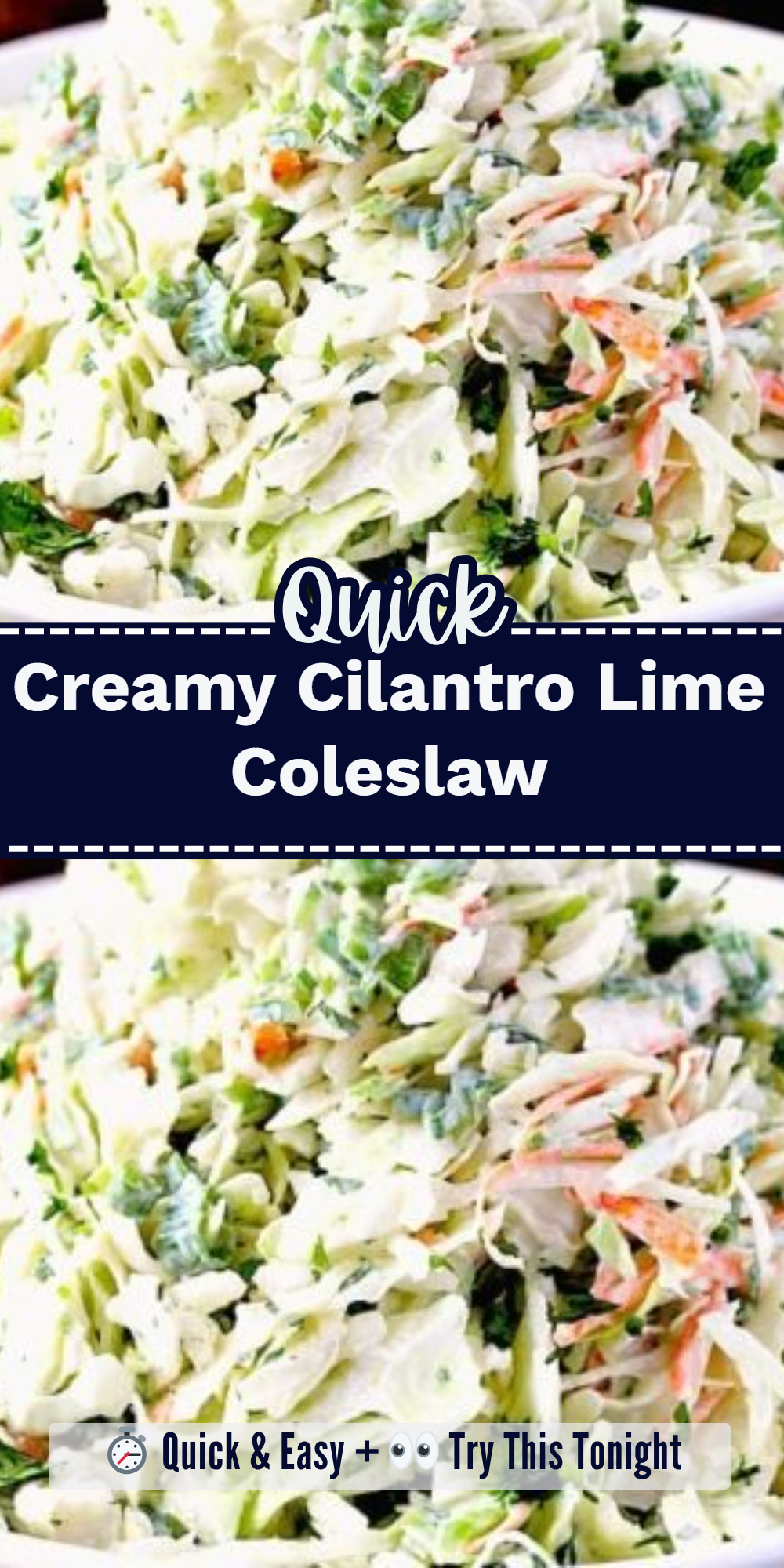 Creamy Cilantro Lime Coleslaw