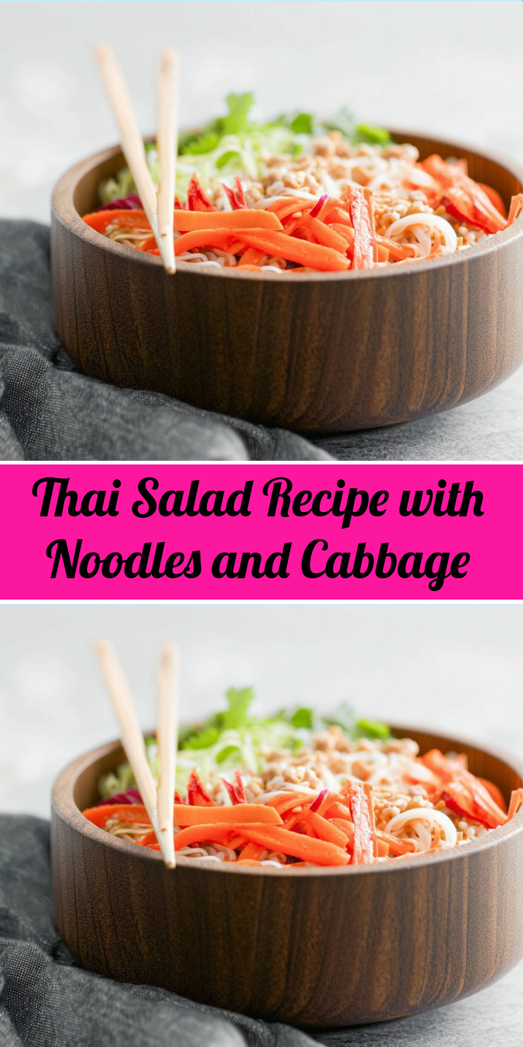 Thai Salad Recipe with Noodles and Cabbage