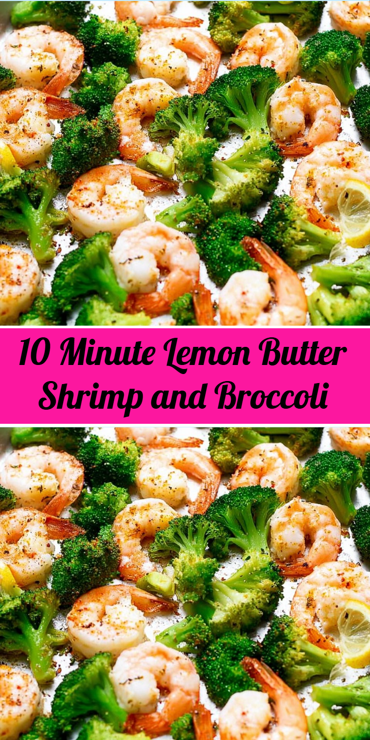 10 Minute Lemon Butter Shrimp and Broccoli