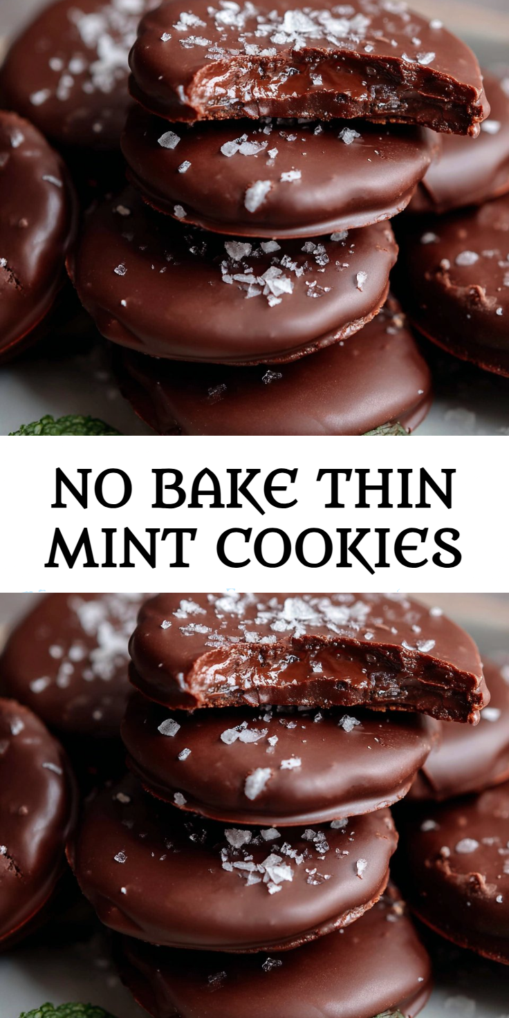 No Bake Thin Mint Cookies
