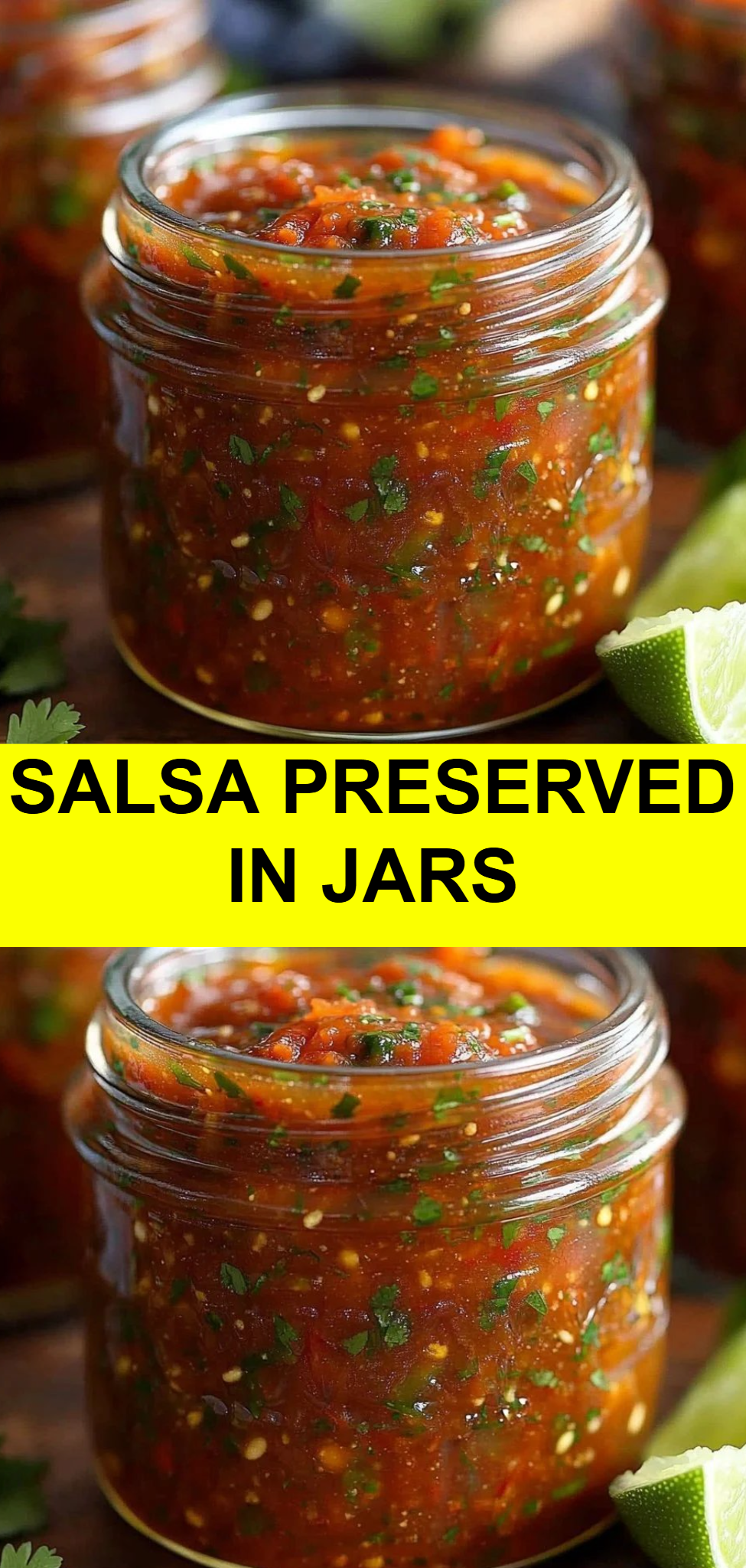 Salsa Preserved in Jars