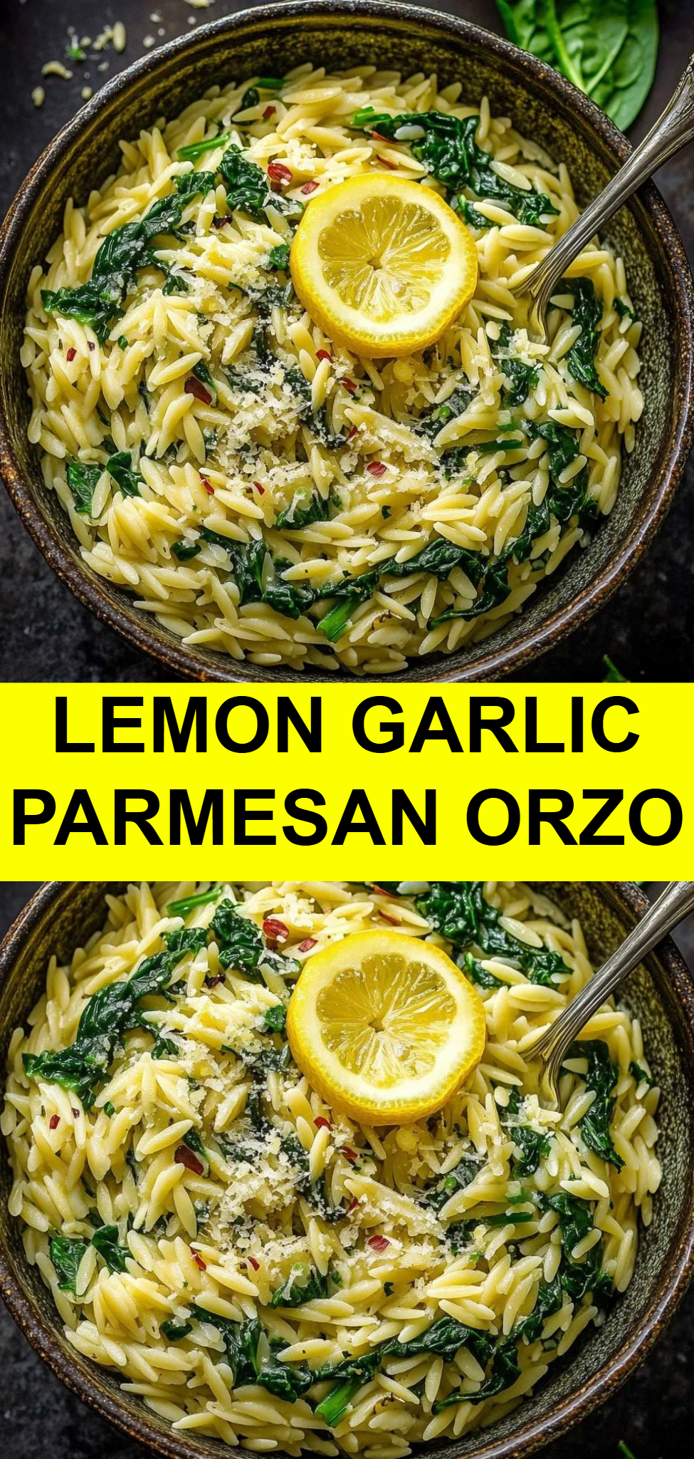 Lemon Garlic Parmesan Orzo