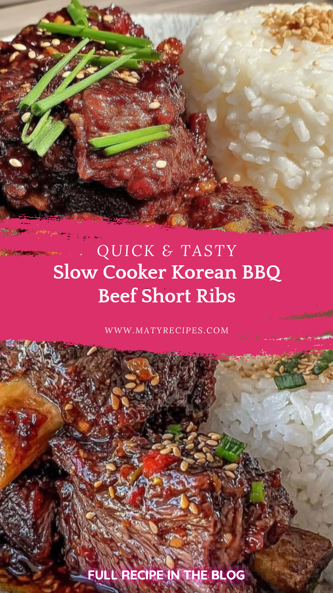Slow Cooker Korean BBQ Beef Short Ribs