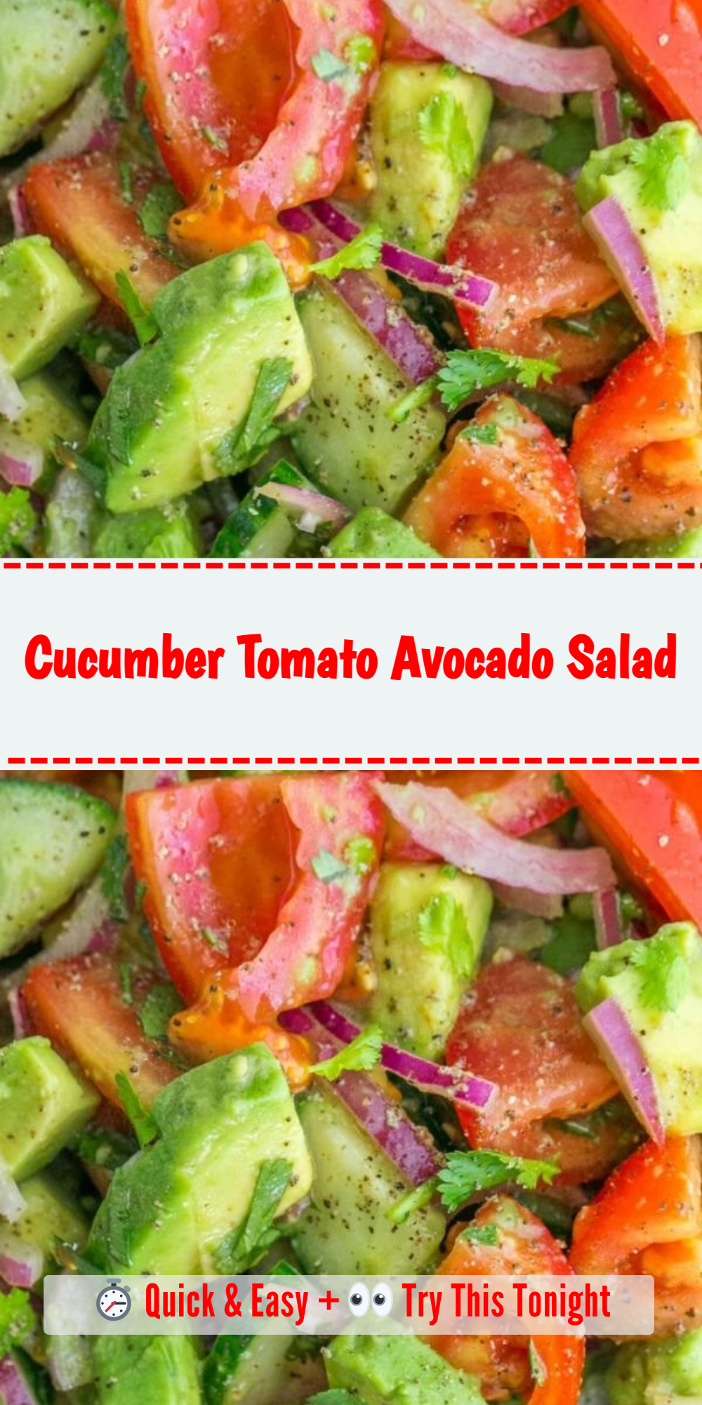 Cucumber Tomato Avocado Salad