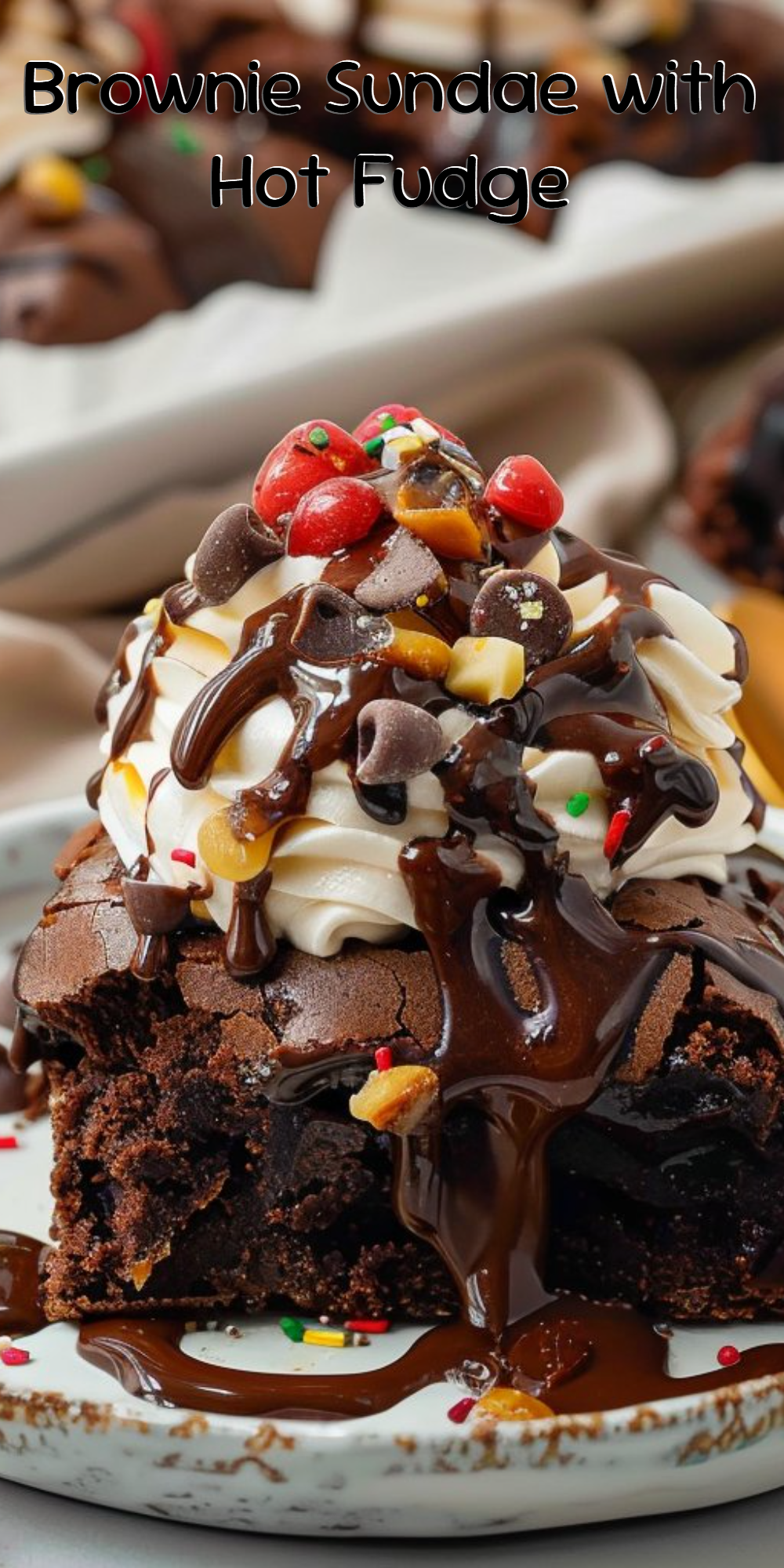 Brownie Sundae with Hot Fudge