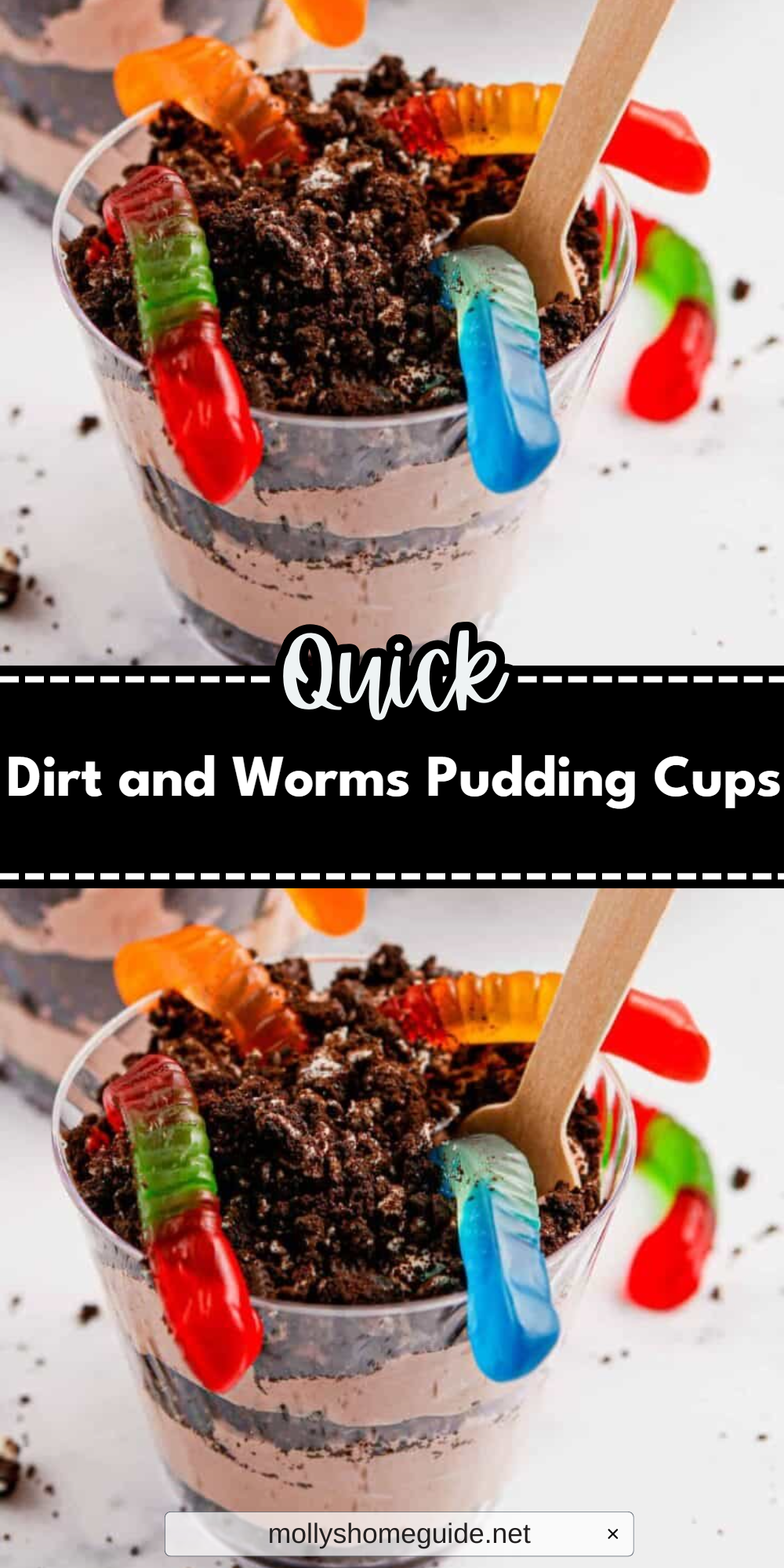 Dirt and Worms Pudding Cups