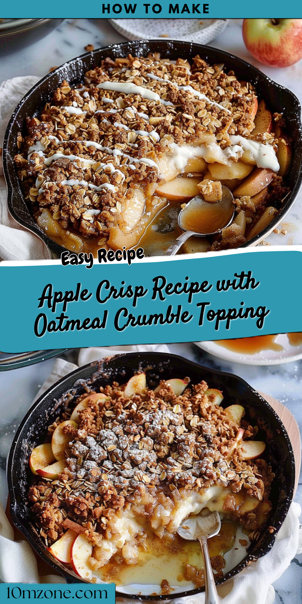 Apple Crisp Recipe with Oatmeal Crumble Topping