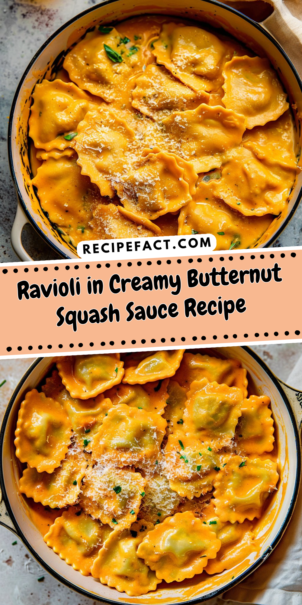 Ravioli in Creamy Butternut Squash Sauce Recipe
