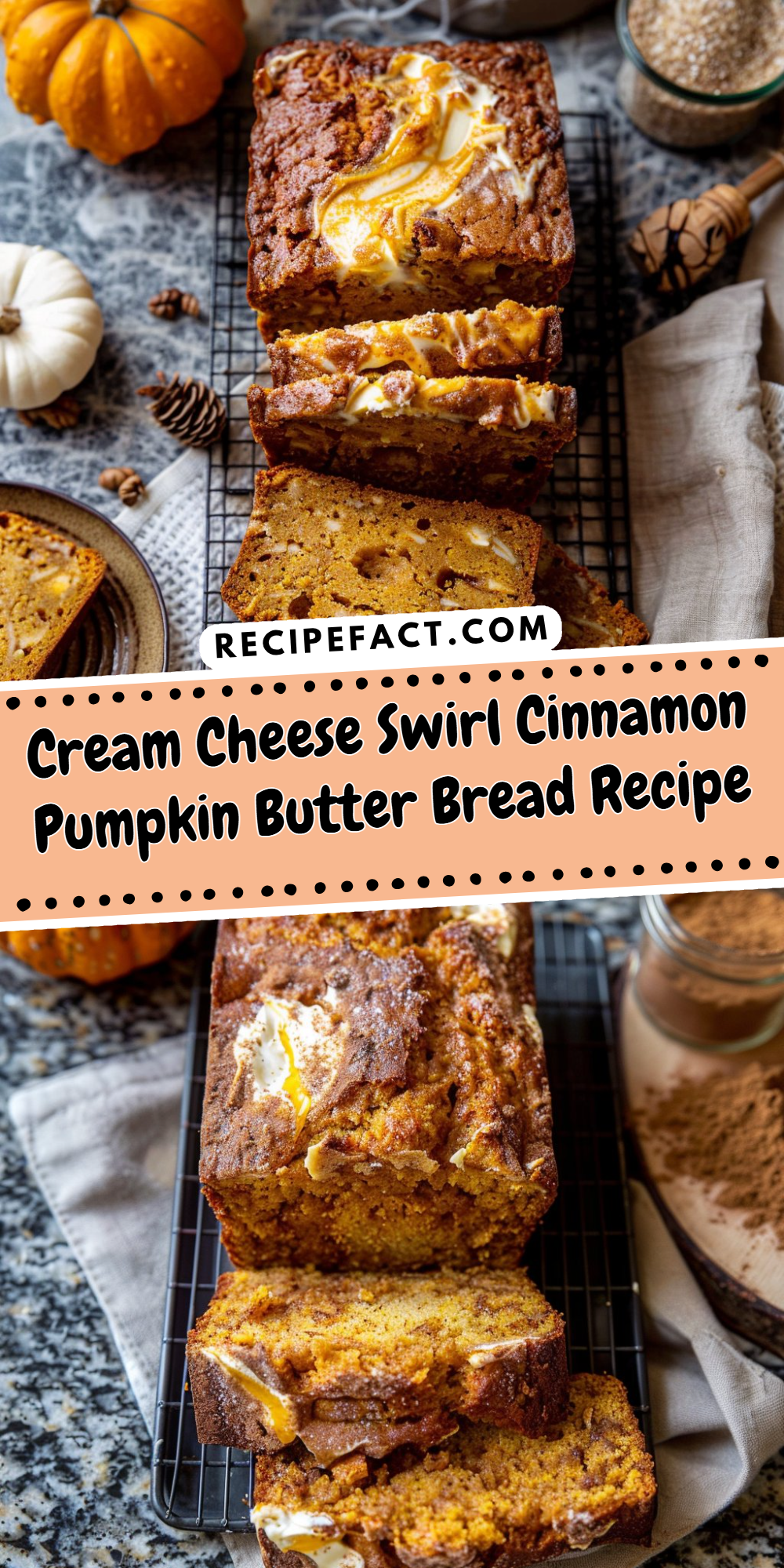 Cream Cheese Swirl Cinnamon Pumpkin Butter Bread Recipe
