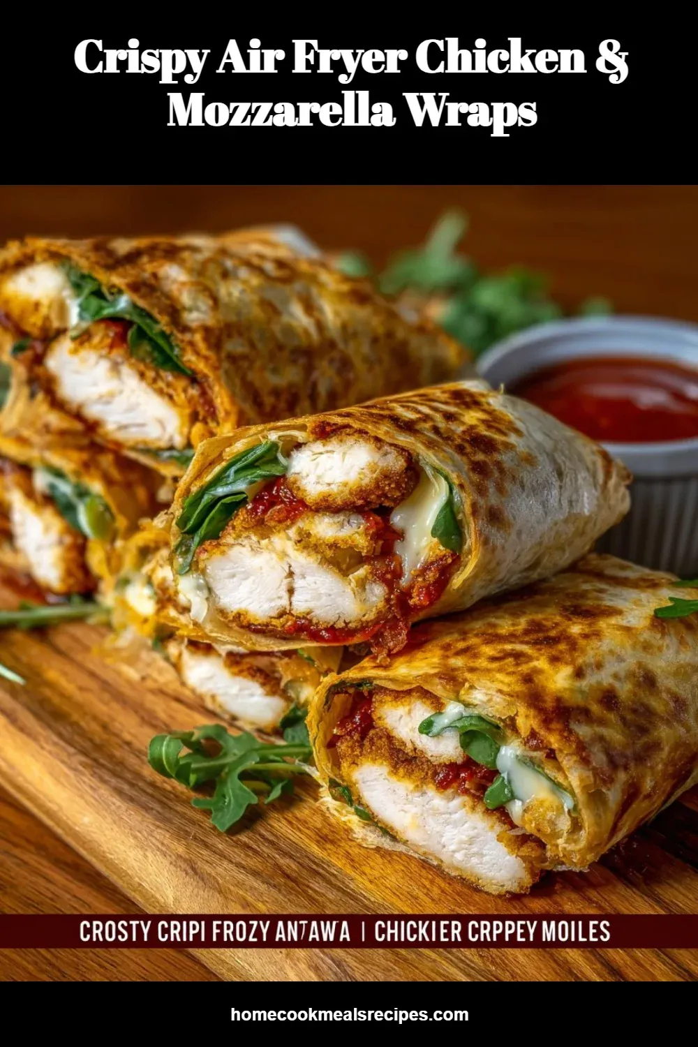 Crispy Air Fryer Chicken & Mozzarella Wraps 7