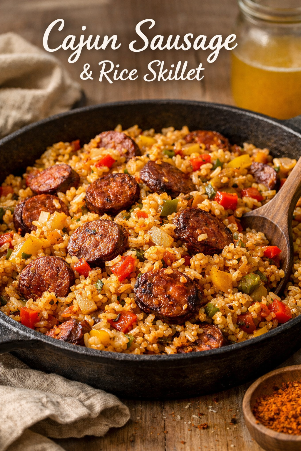Cajun Sausage and Rice Skillet
