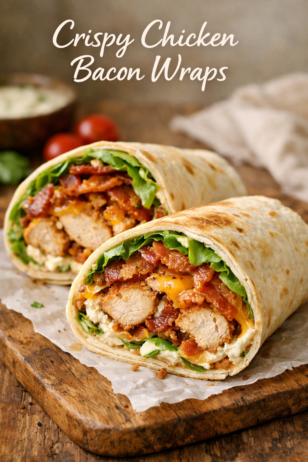 Crispy Chicken Bacon Wraps
