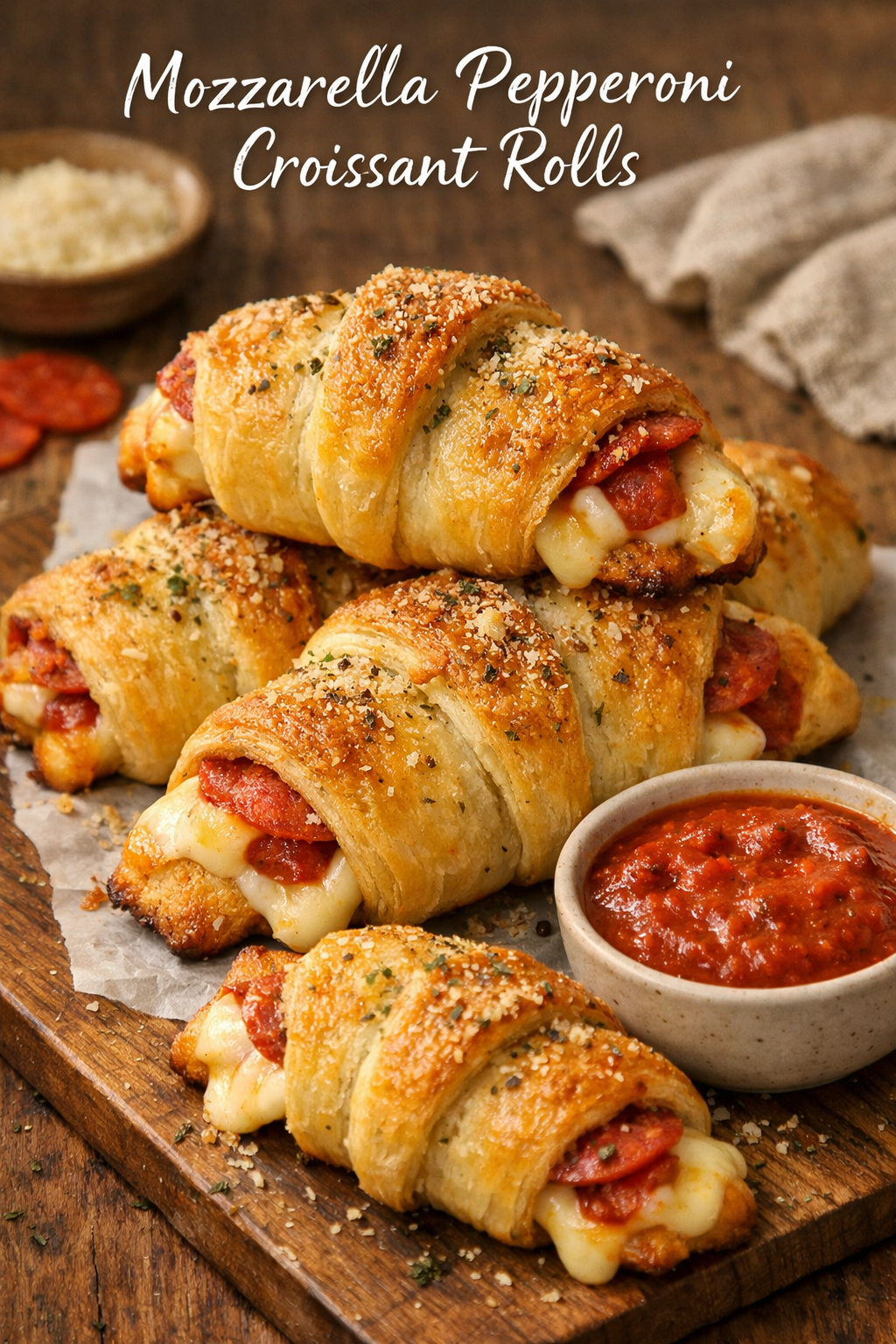 Mozzarella Pepperoni Croissant Rolls