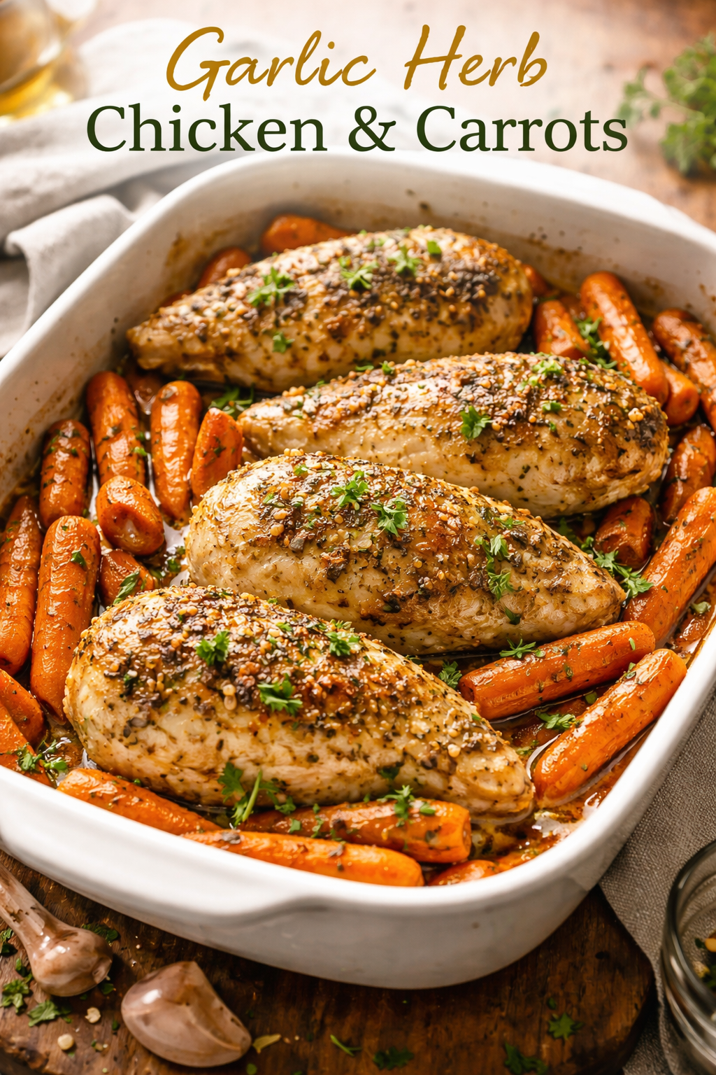 Garlic Herb Chicken & Carrot Plate