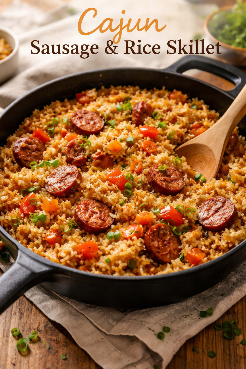 Cajun Sausage and Rice Skillet