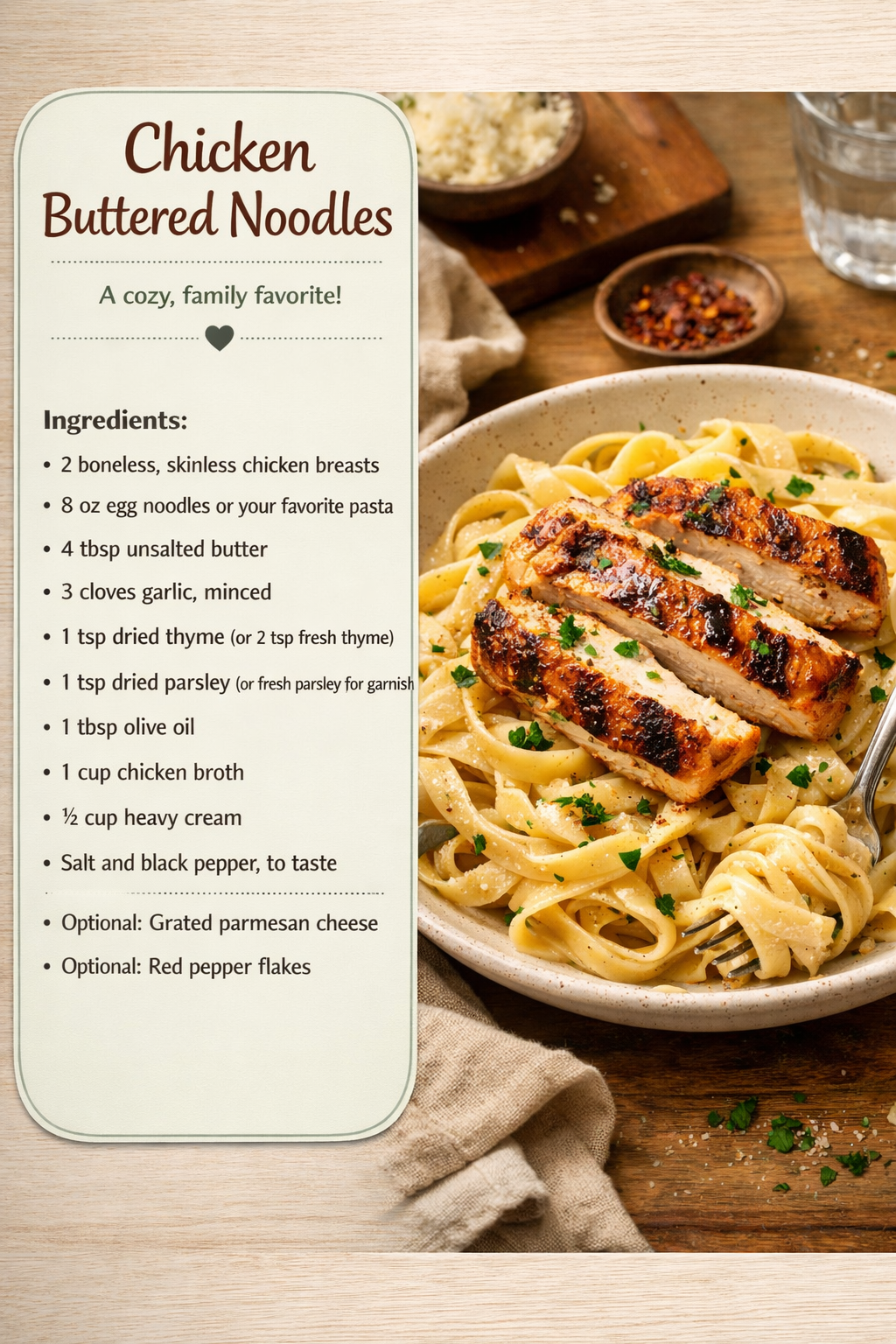 Chicken Buttered Noodles