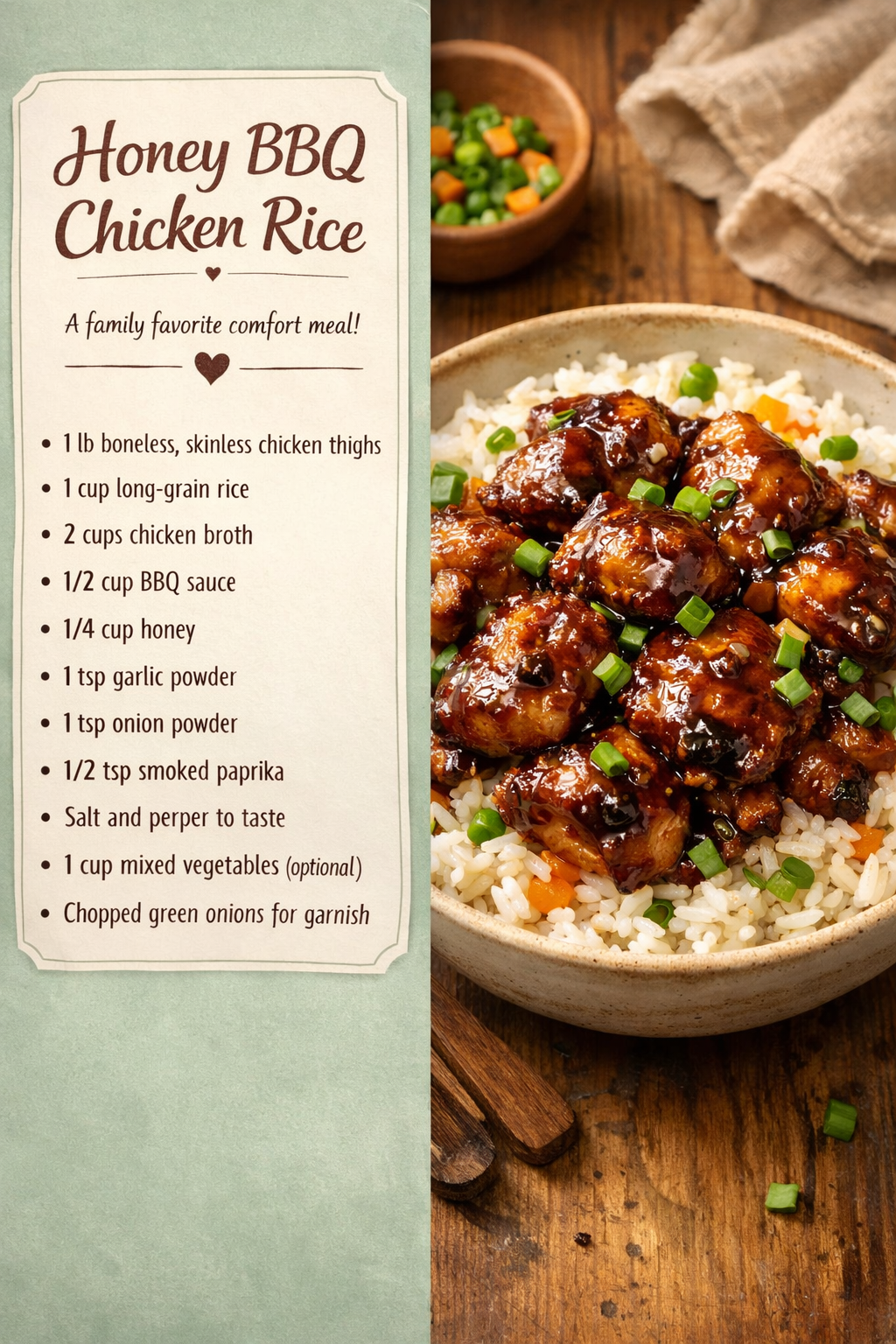 Honey BBQ Chicken Rice