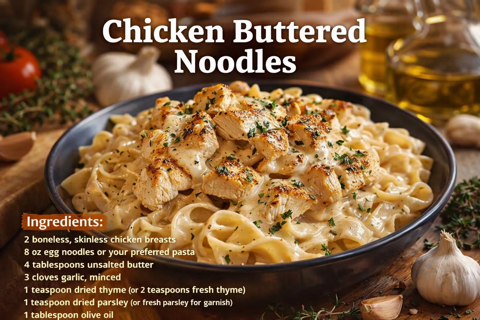 Chicken Buttered Noodles