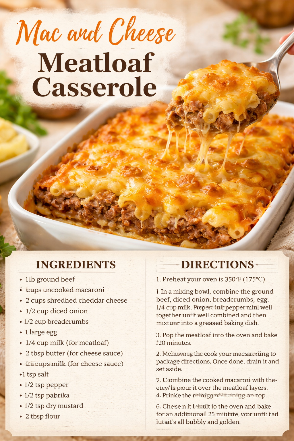 Mac and Cheese Meatloaf Casserole: The Ultimate Comfort Food Mashup