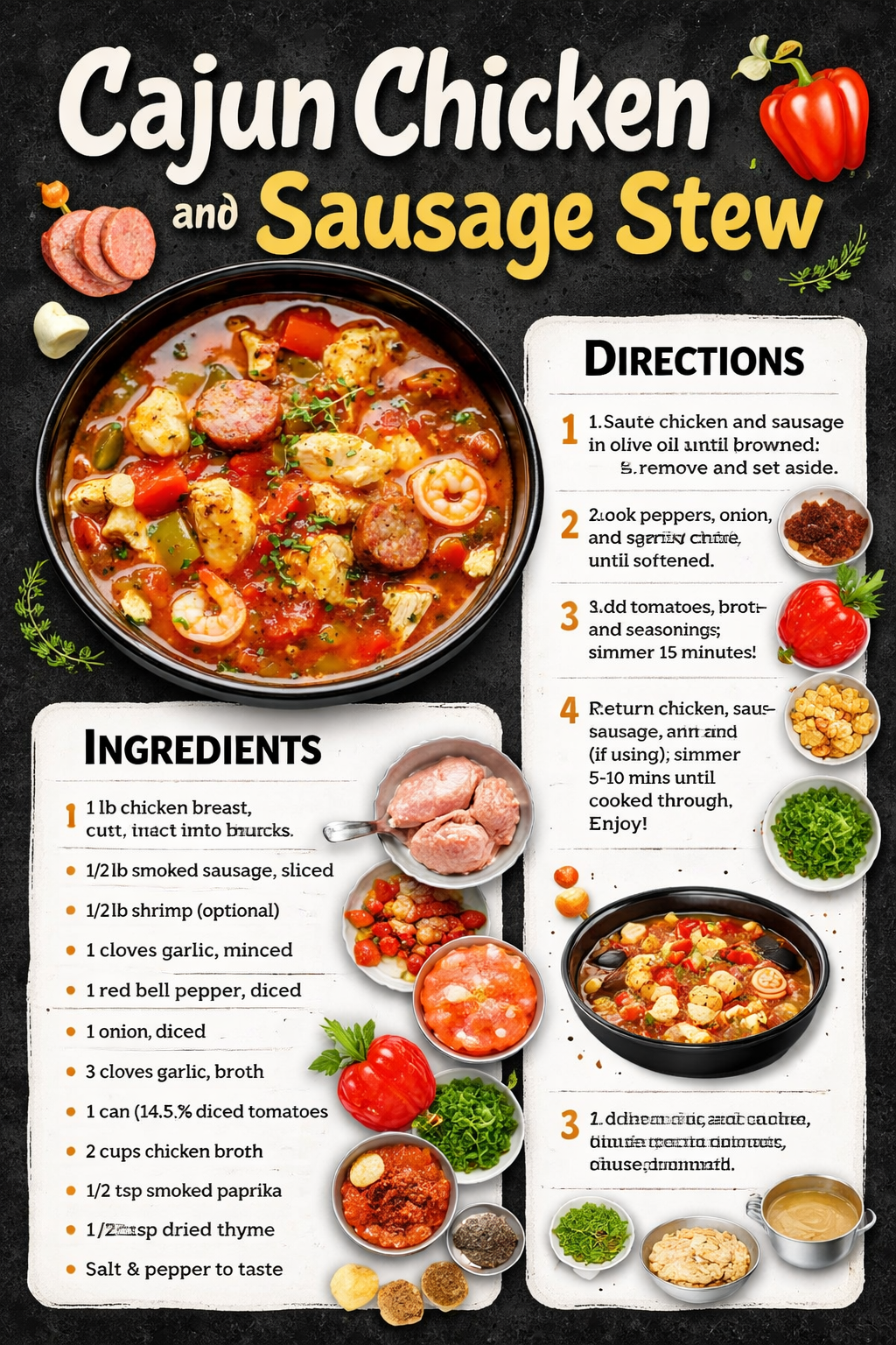 Cajun Chicken and Sausage Stew