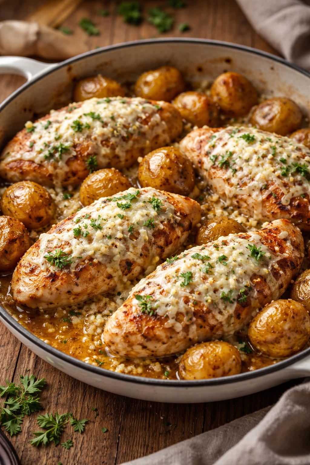 Garlic Parmesan Chicken and Potatoes