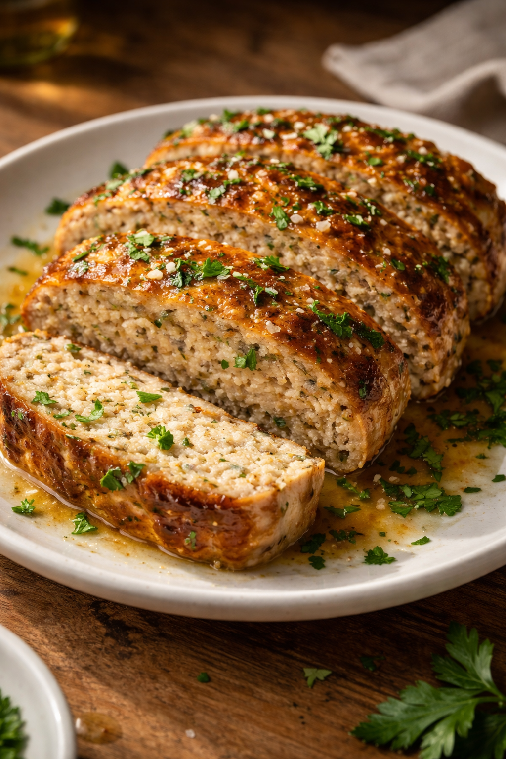 Garlic Parmesan Chicken Meatloaf