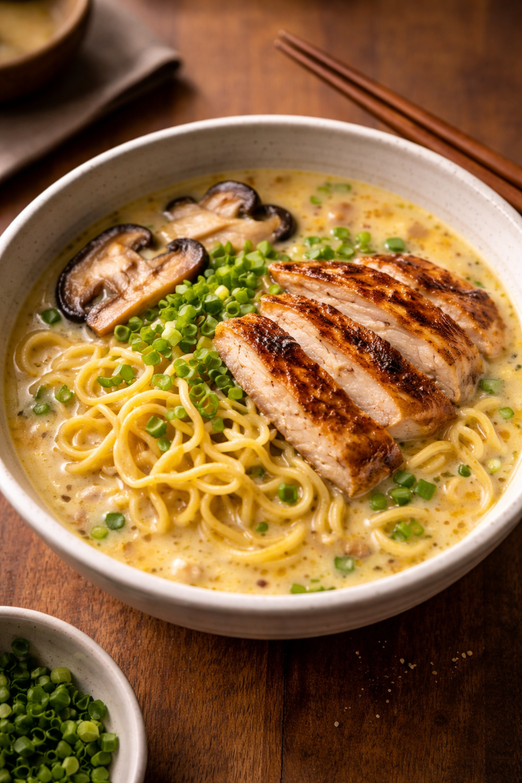 Creamy Garlic Chicken Ramen