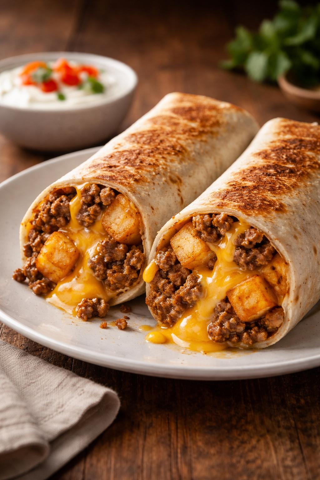 Cheesy Potato Burritos Comfort Meal Recipe