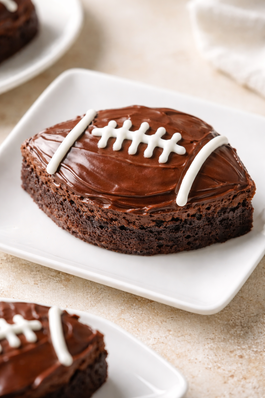 Fudgy Football Brownies