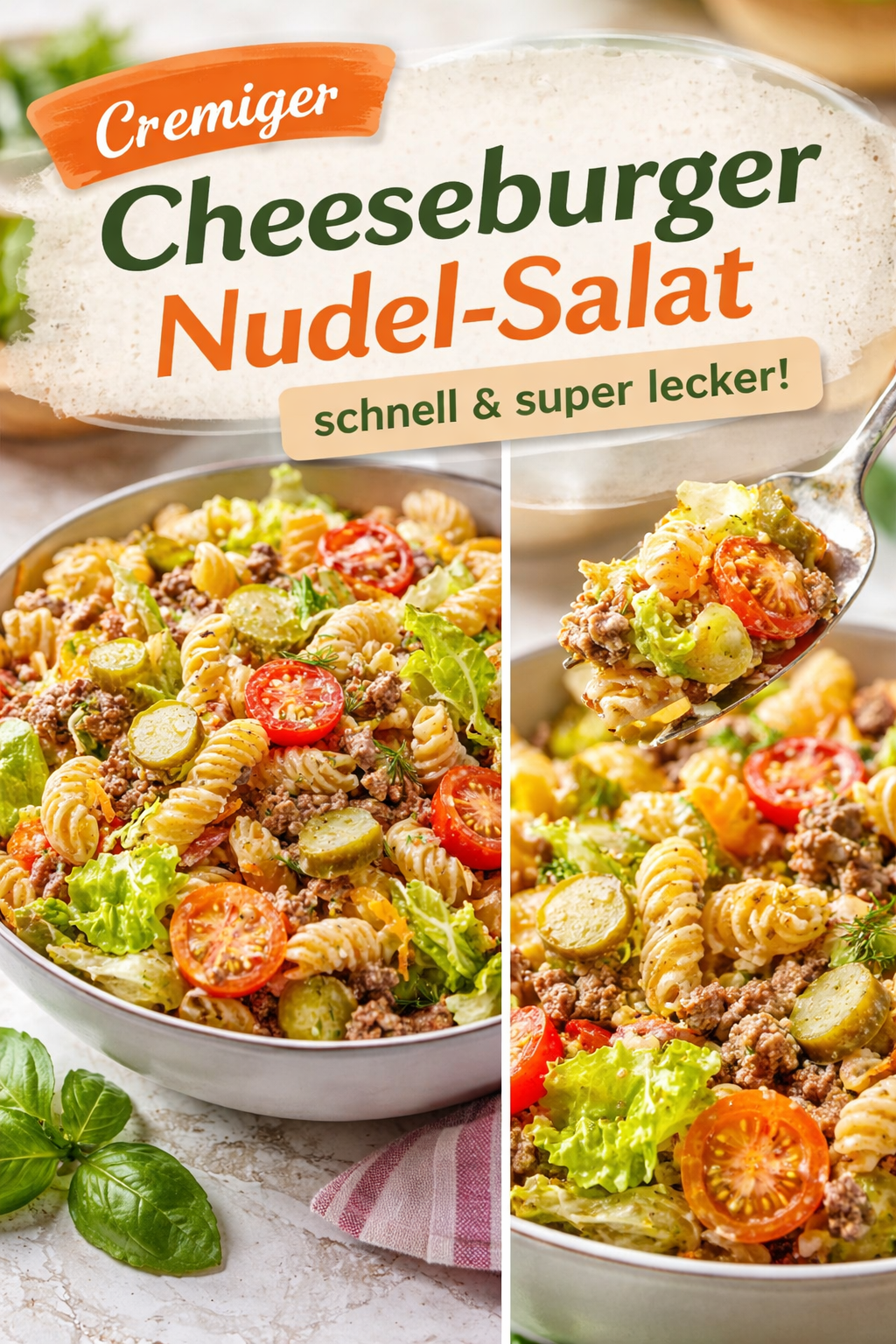 Big Mac Pasta Salad in German is: Big Mac Nudelsalat