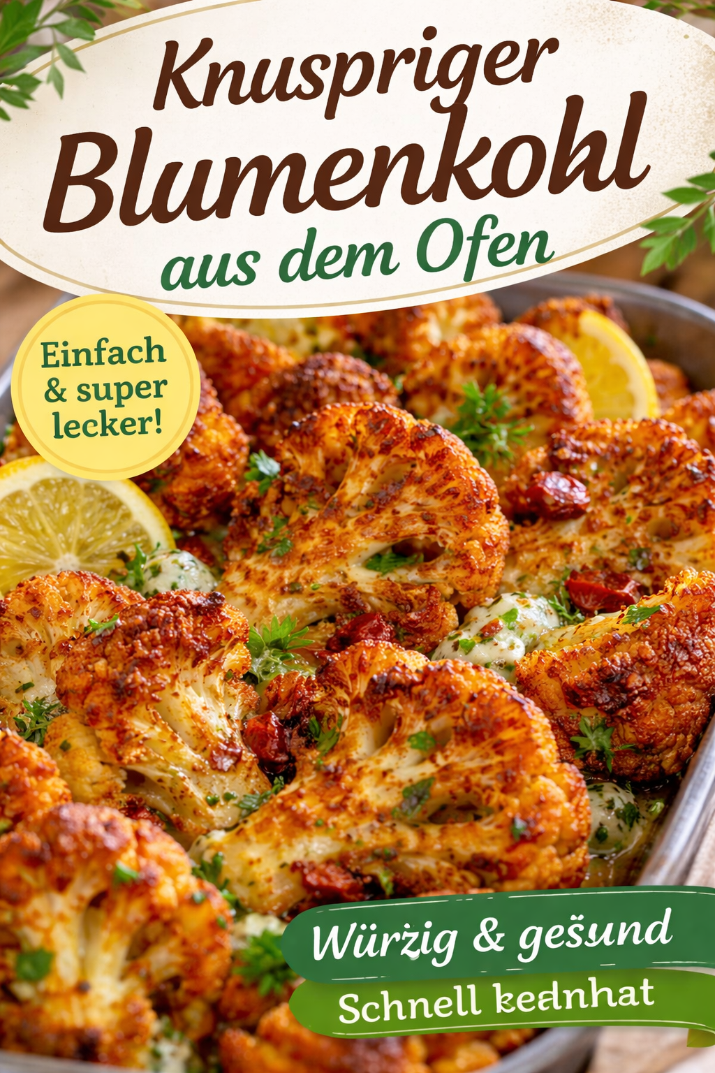 Knuspriger Blumenkohl aus dem Ofen: Das einfache Rezept für perfekten Genuss