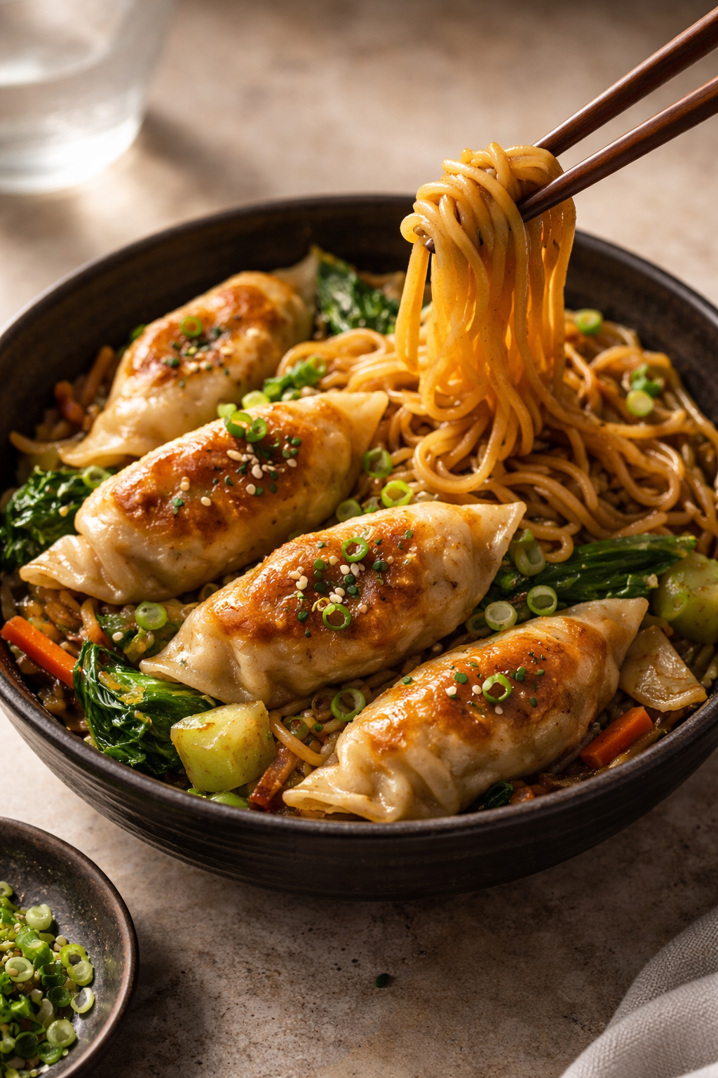 Potsticker Noodle Bowl