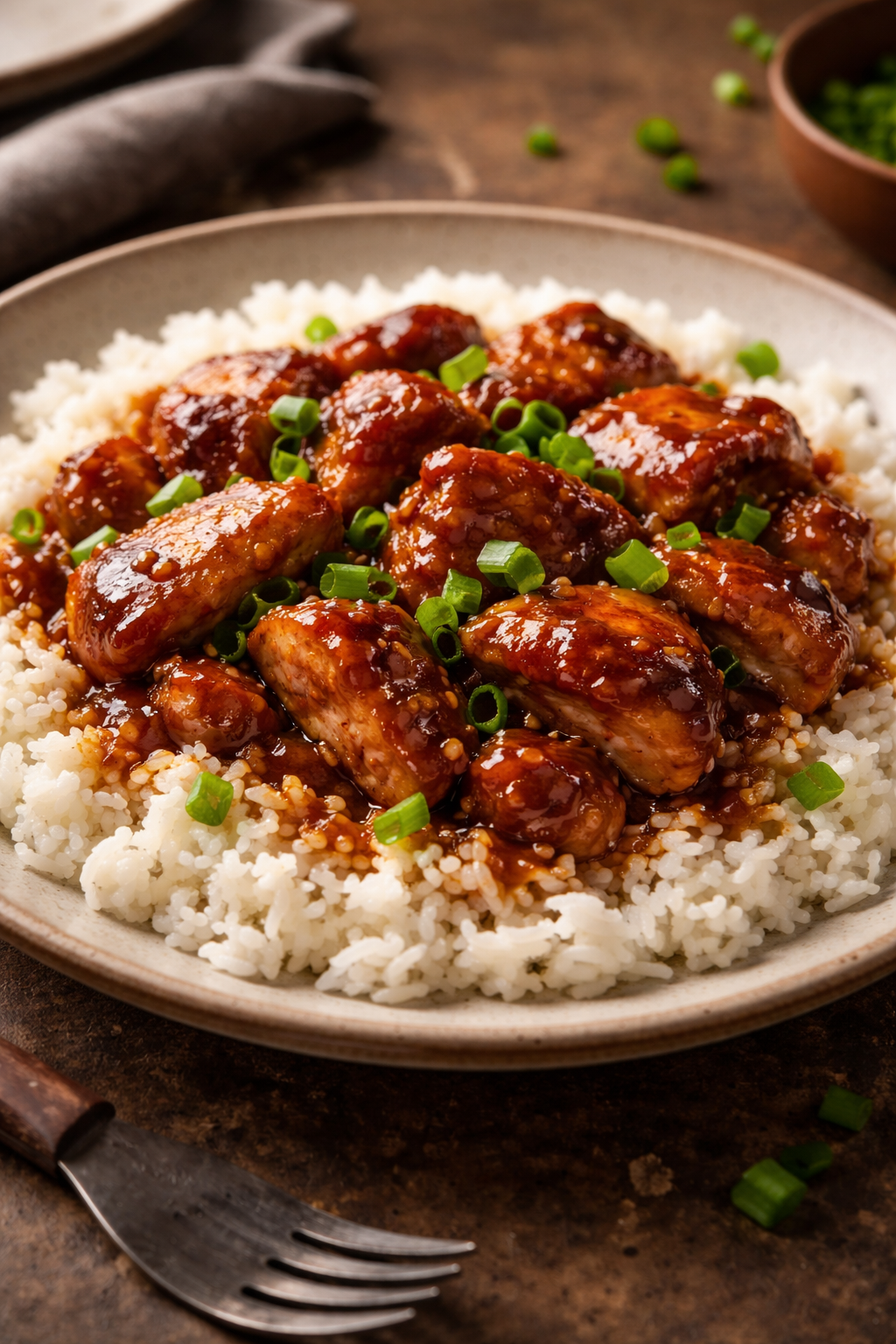 One-Pan Honey BBQ Chicken and Rice