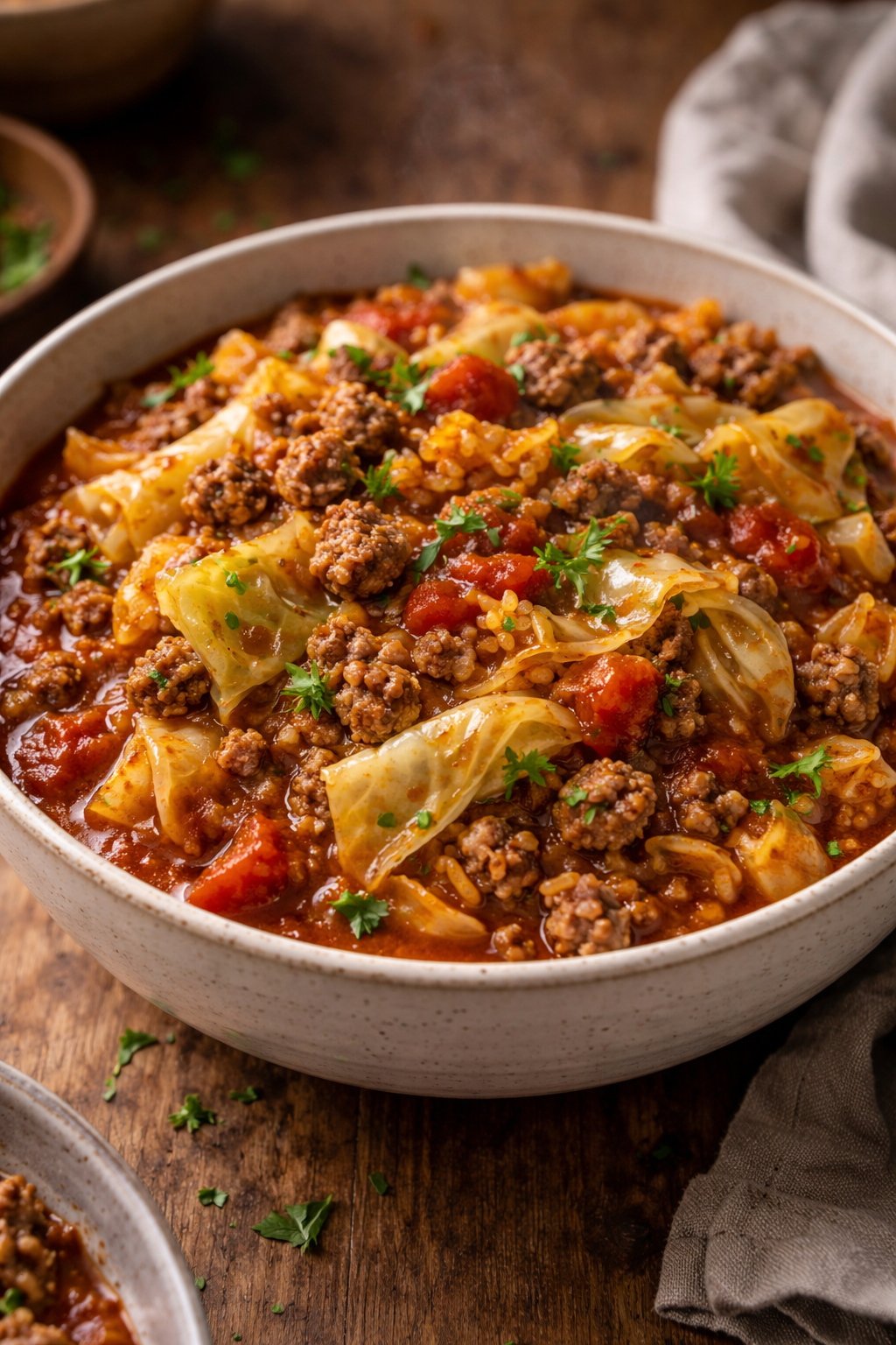 Slow Cooker Unstuffed Cabbage Rolls