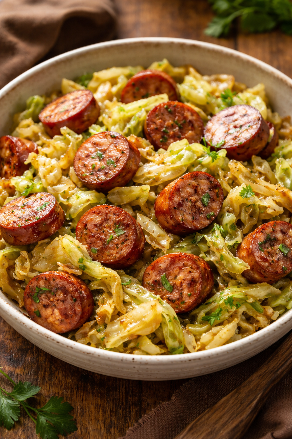 Sausage and Cabbage Stir Fry