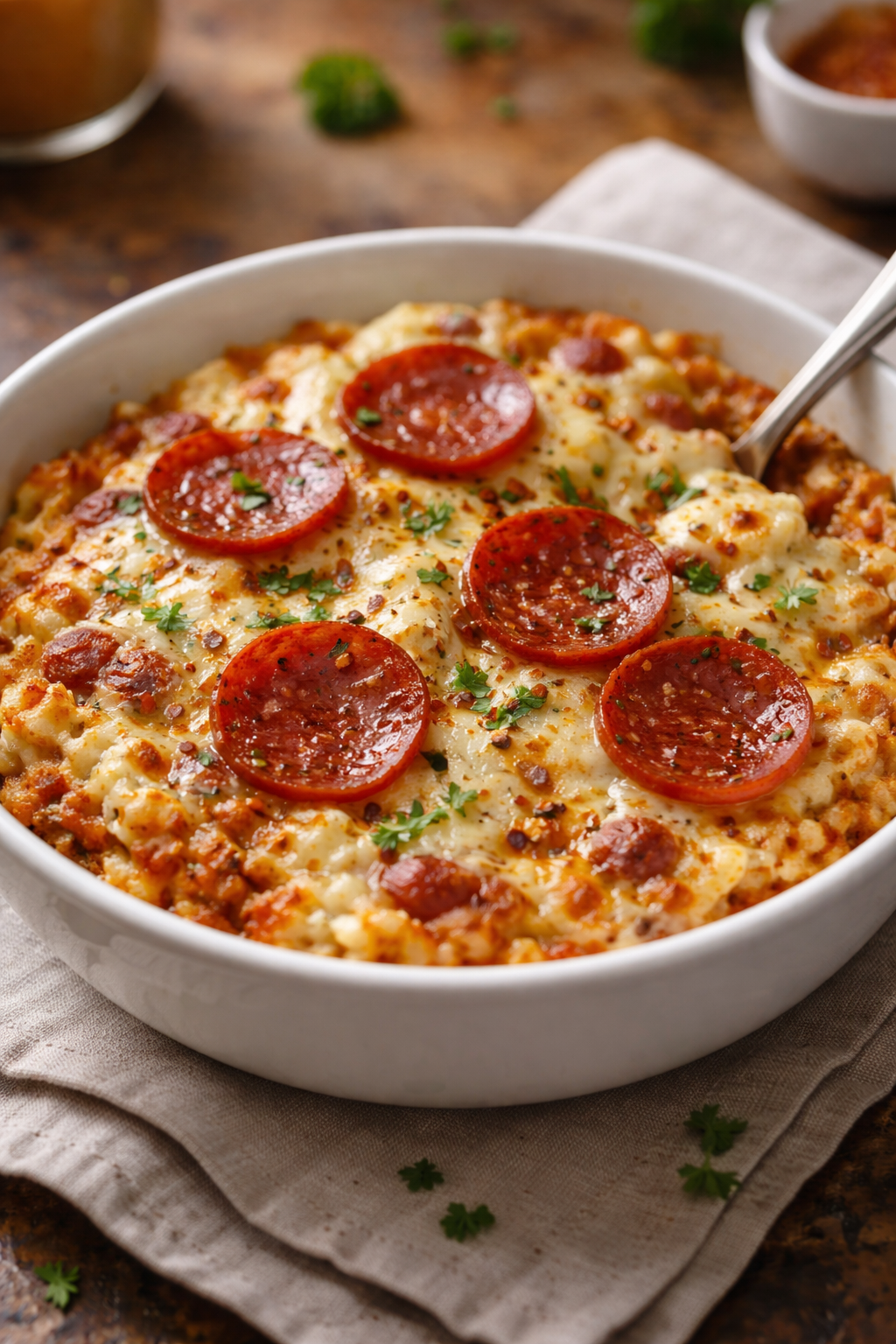 Cottage Cheese Pizza Bowl