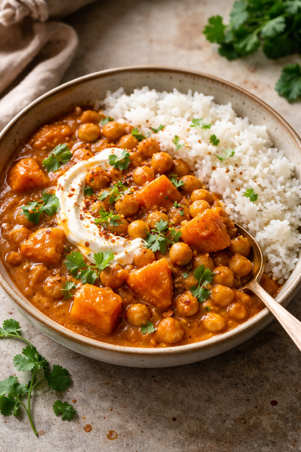 Sweet Potato and Chickpea Curry