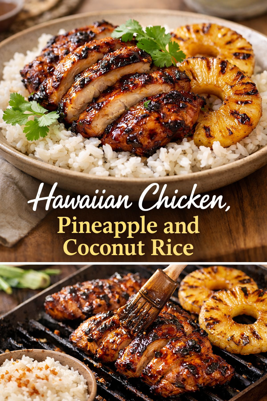 Hawaiian Chicken, Pineapple and Coconut Rice