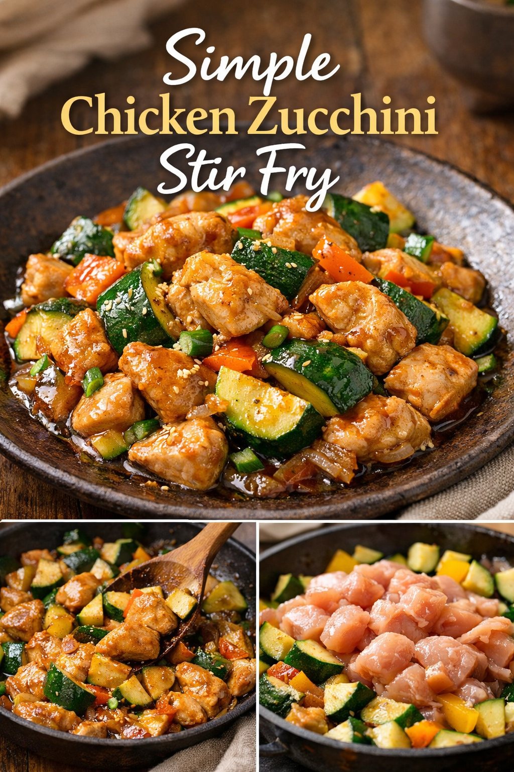 Simple Chicken Zucchini Stir Fry