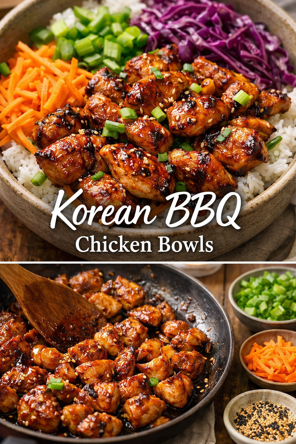 Korean BBQ Chicken Bowls (Easy Weeknight Recipe!)