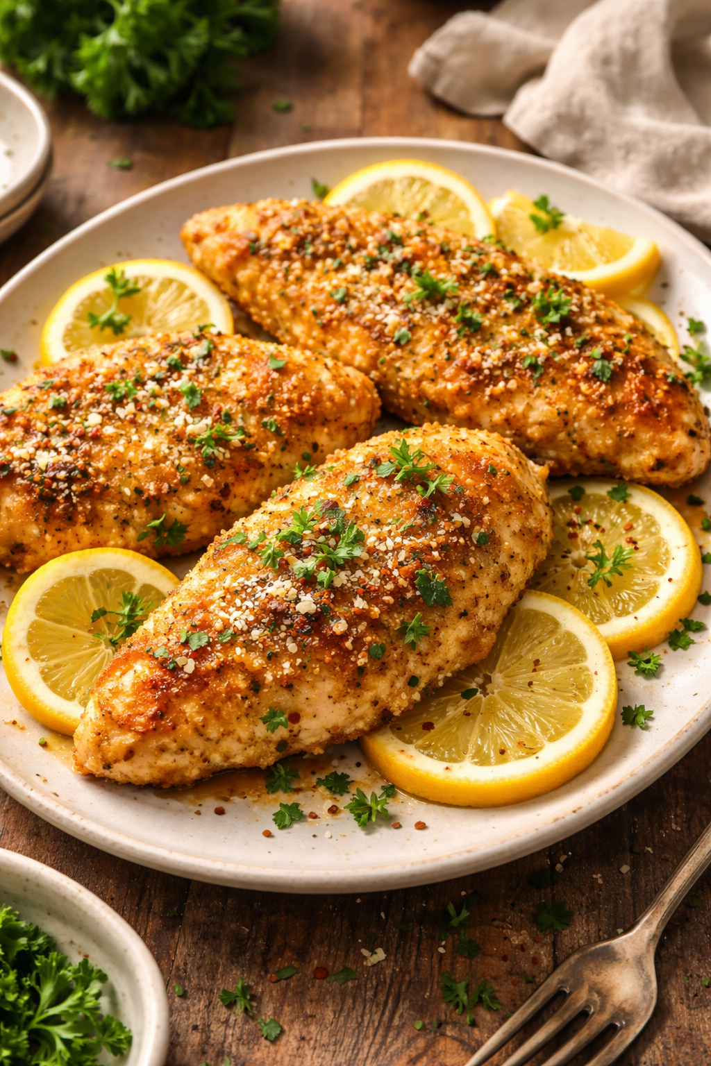 Parmesan-Crusted Lemon Chicken